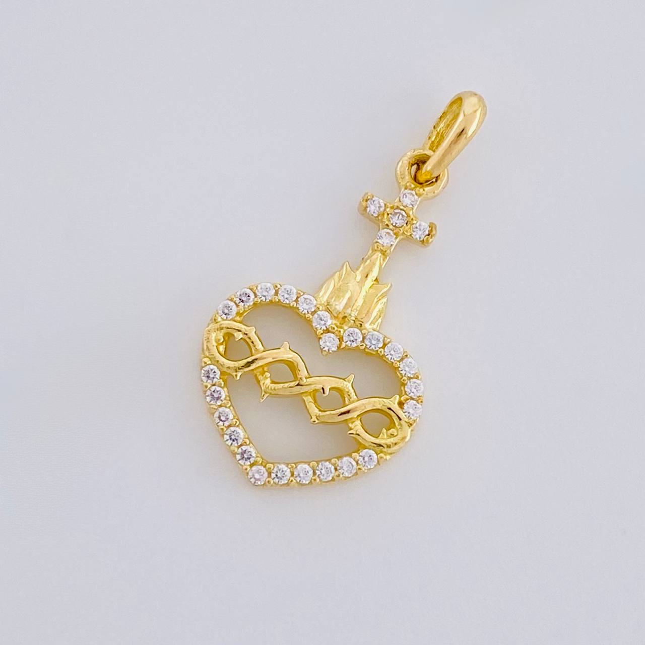 Dije Sagrado Corazón de Jesús 1g / 3/4 in Oro Amarillo 18K