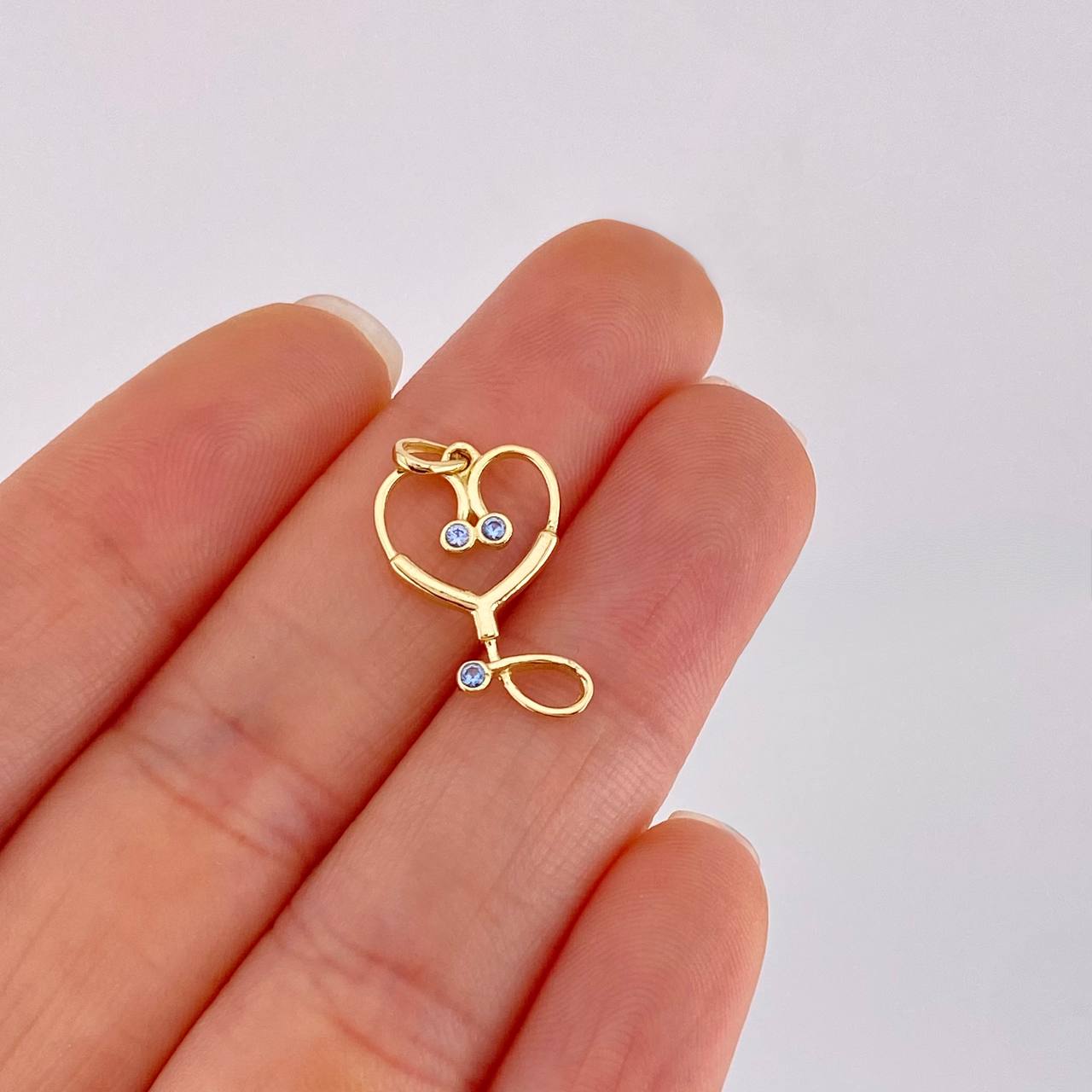 Dije Estetoscopio 1.1g / 3/4 in Oro Amarillo 18K