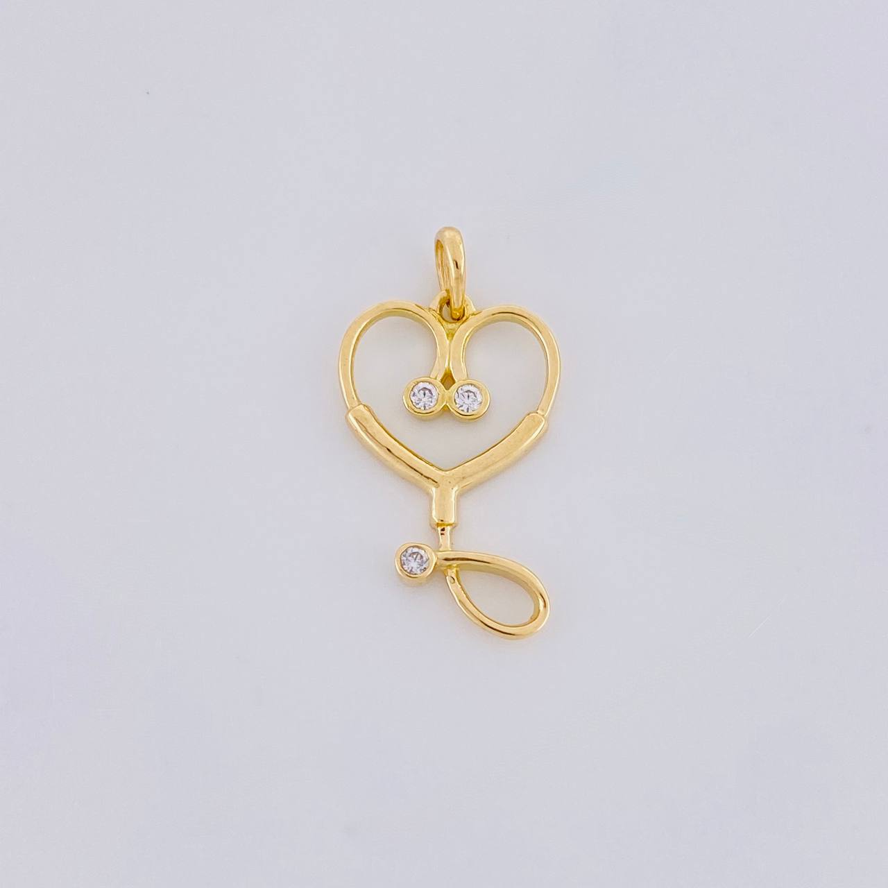 Stethoscope Pendant 1.15g / 3/4 in 18K Yellow Gold