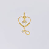 Stethoscope Pendant 1.15g / 3/4 in 18K Yellow Gold