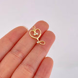 Stethoscope Pendant 1.15g / 3/4 in 18K Yellow Gold