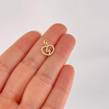 Dije Silueta Espiral 0.9g / 1/2 in Oro Amarillo 18K