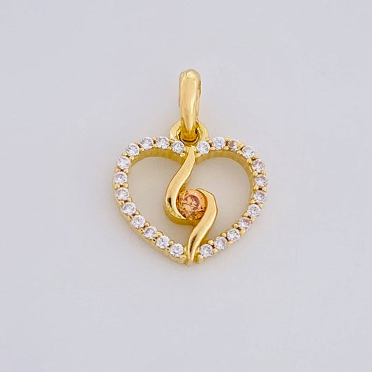 Dije Silueta Espiral 0.9g / 1/2 in Oro Amarillo 18K