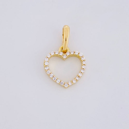 Dije Silueta Corazón 0.65g / 1/2 in Oro Amarillo 18K