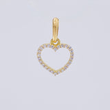 Dije Silueta Corazón 0.6g / 1/2 in Oro Amarillo 18K