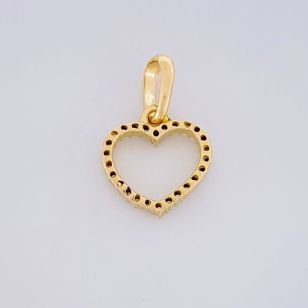 Dije Silueta Corazón 0.65g / 1/2 in Oro Amarillo 18K