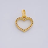 Dije Silueta Corazon 0.55g / 1/2 in Oro Amarillo 18K