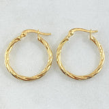 Hoop Earrings Sofi 1.3gr / 0.9in / 18K Gold ©
