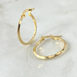 Clau Hoop Earrings 1.05gr / 0.9in / 18K Yellow Gold