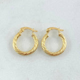 Hoop Earrings Sofi 1.35gr / 1/2 in / Yellow Gold 18K