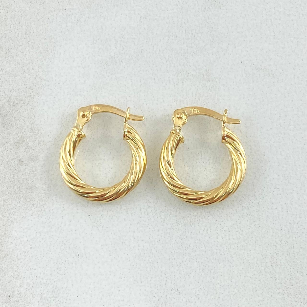 Candongas Sofi 1.05gr / 1/2 in / Oro Amarillo 18K *