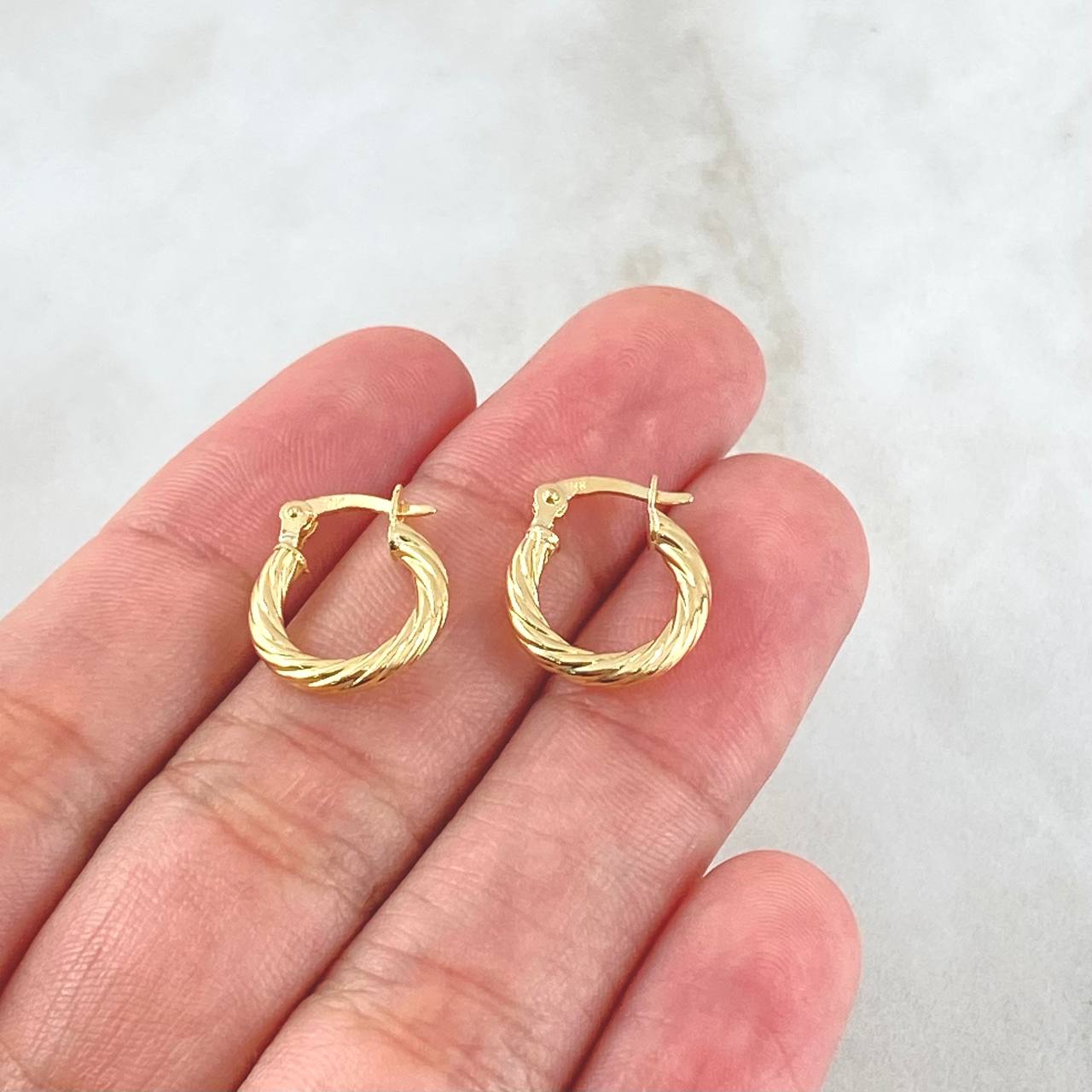 Candongas Sofi 1.05gr / 1/2 in / Oro Amarillo 18K *