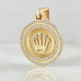 Pendant Crown Medal 6.15gr / 3.5cm (1.4in) / 18K Gold ©