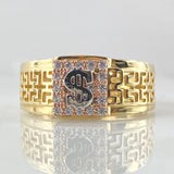 Tribal Ring Peso Sign 6.95g / T11 Three Golds 18K