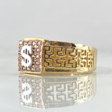 Tribal Ring Peso Sign 6.95g / T11 Three Golds 18K