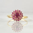 Anillo Solitario Flor Tupida 2.2gr / T6 1/2 / Oro 18K *