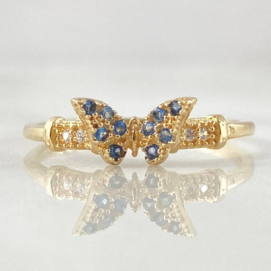 Anillo Mariposa En Relieve 1.7gr / T5 1/2 / Oro 18K *