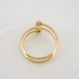 Emerald Spiral Ring 22pts 2.3g / T7 18K Yellow Gold