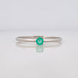 Emerald Solitaire Ring 9pts 0.85g / T7 1/4 18K White Gold