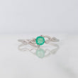 Anillo Solitario Esmeralda 21pts 0.85g / T7 1/4 Oro Blanco 18K