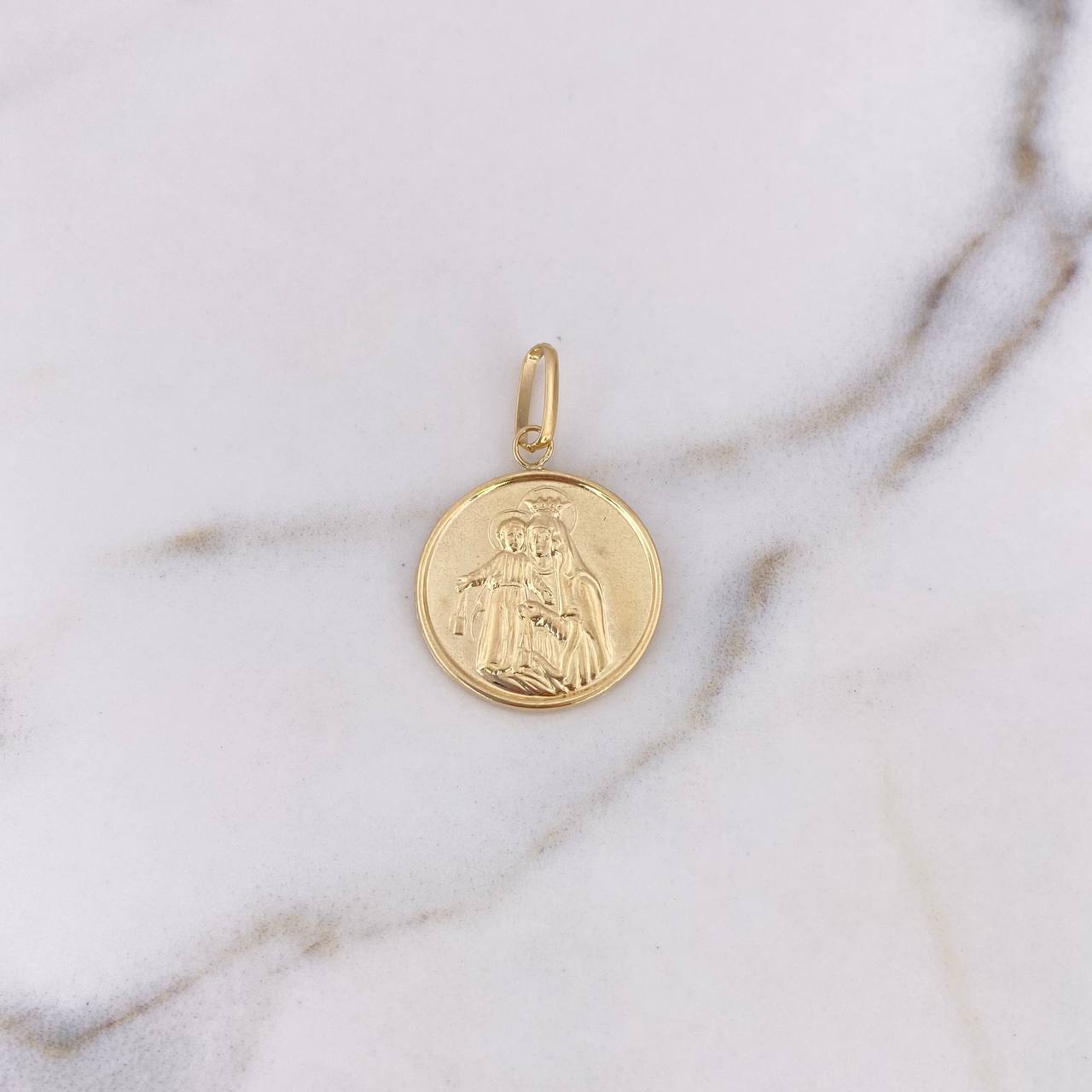 Pendant Virgen Del Carmen 1.95gr / 3.1cm / 18K Yellow Gold Stamped #
