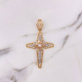 Pendant Cruz Estrella 8.3gr / 5.8cm / White Zircons Three 18K Golds #