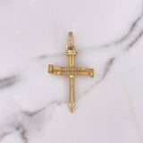 Dije Clavos 8.3gr / 5.3cm / Circones Blancos Oro Amarillo 18K #