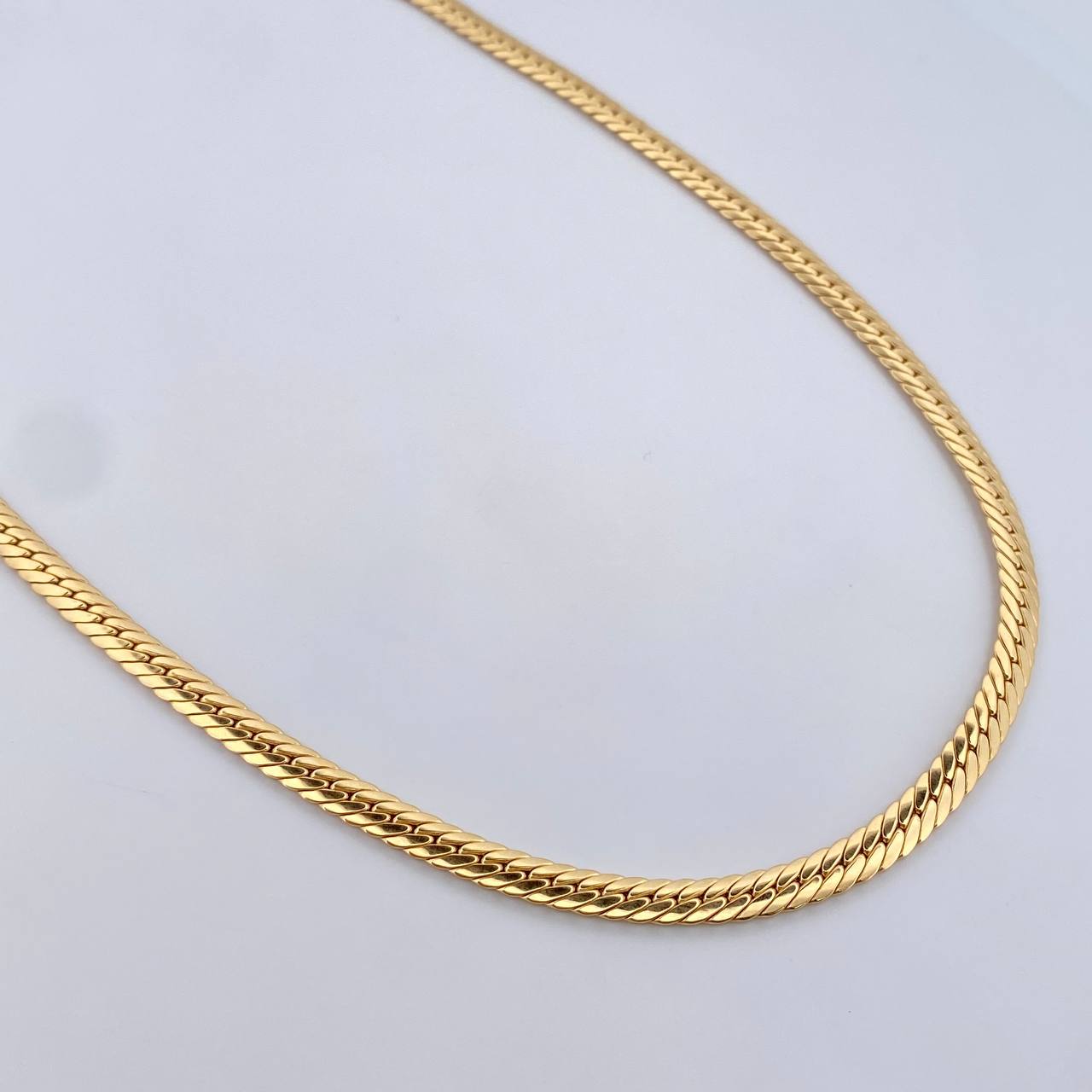 Cadena Serpiente Plana 15.85gr / 60.2cm / 4.5mm Oro Rosa +4 18K &