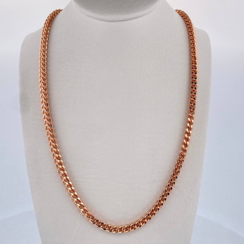 Franco Chain 17.8gr / 61.7cm / 3.4mm Rose Gold +4 18K $