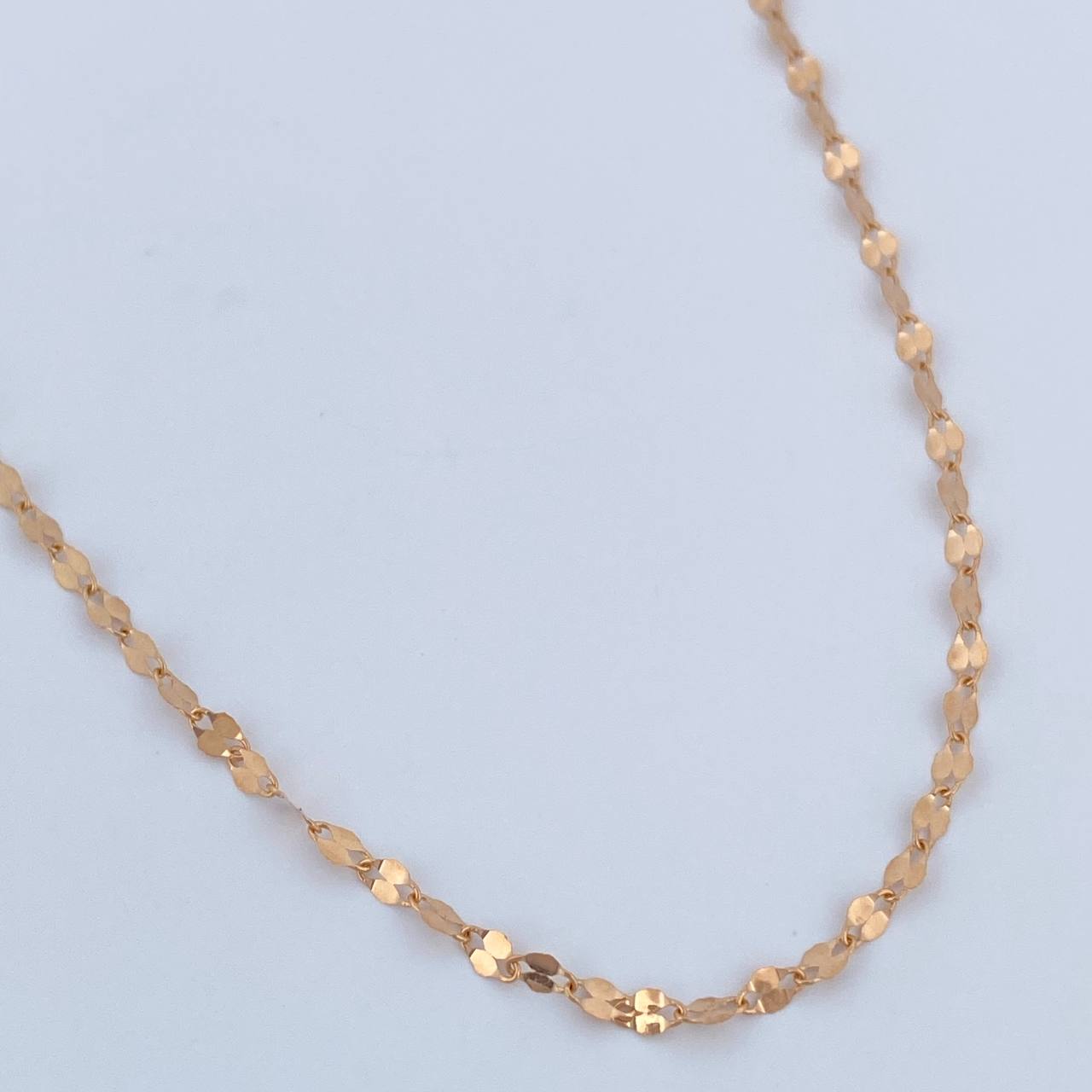 Mirror Flower Chain 0.85gr / 17.9in / +3 18K Gold &