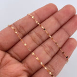 Mirror Flower Chain 0.85gr / 17.9in / +3 18K Gold &