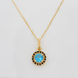 Venetian Chain Set + Halo Pendant / 2.05g / 18 in Yellow Gold 18K