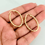 Candongas Iris Ovaladas 1.8gr / 3cm / Oro Amarillo 18K $