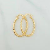 Candongas Iris Ovaladas 1.8gr / 3cm / Oro Amarillo 18K $