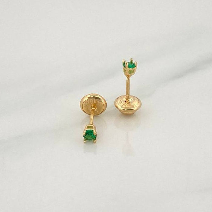 Topos Cuatro Garras 0.55gr / 2.8mm Oro Amarillo 18K %