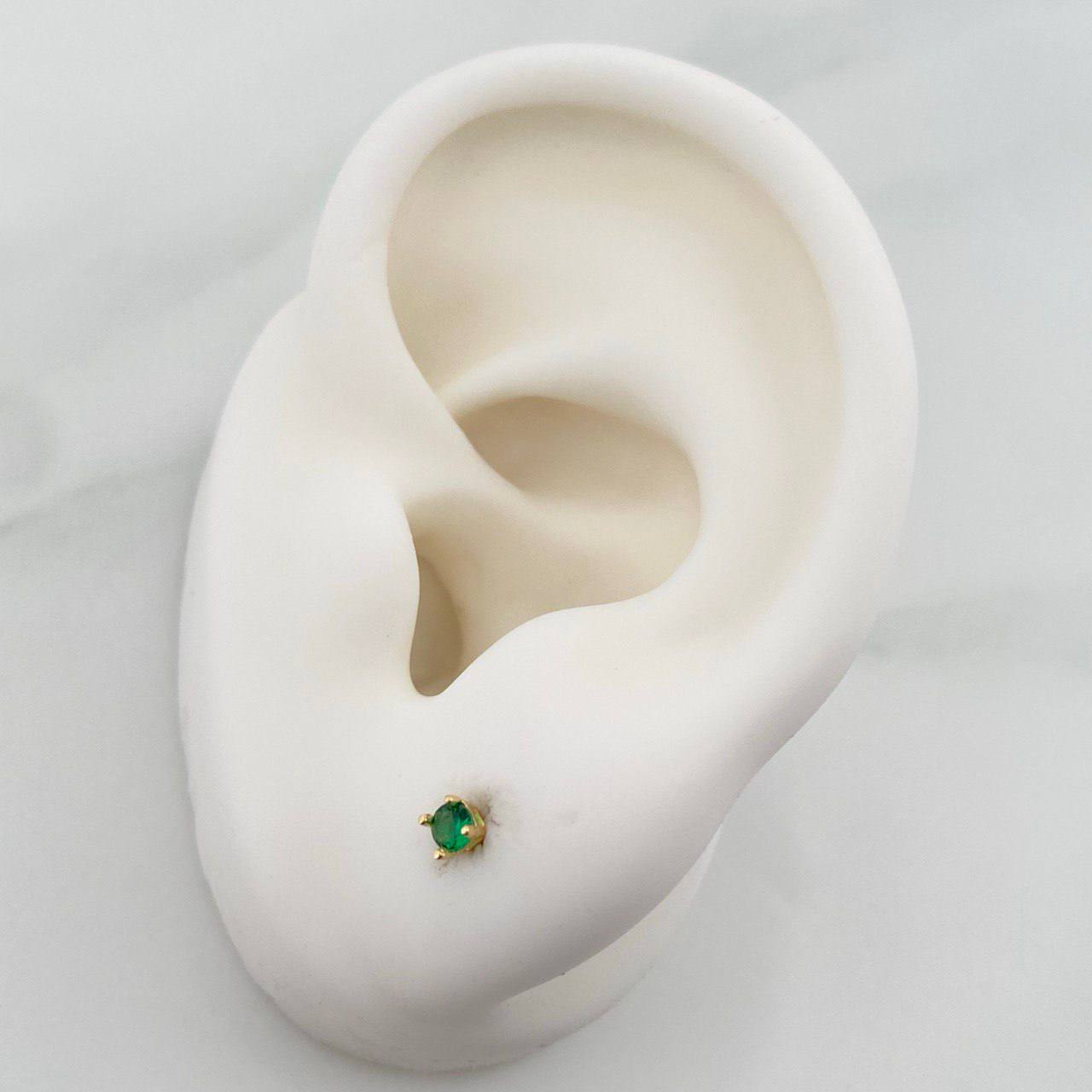 Topos Cuatro Garras 0.55gr / 2.8mm Oro Amarillo 18K %