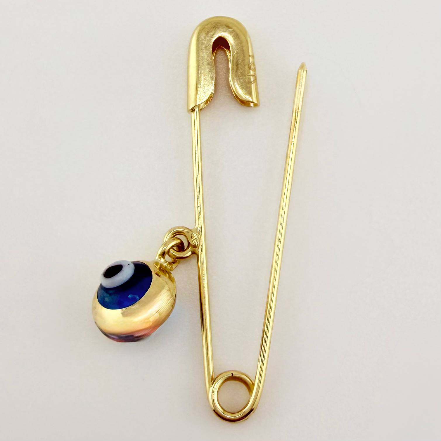 Dije Clip Ojo Turco 1gr / 1 1/4 in / Oro Amarillo +4 18K