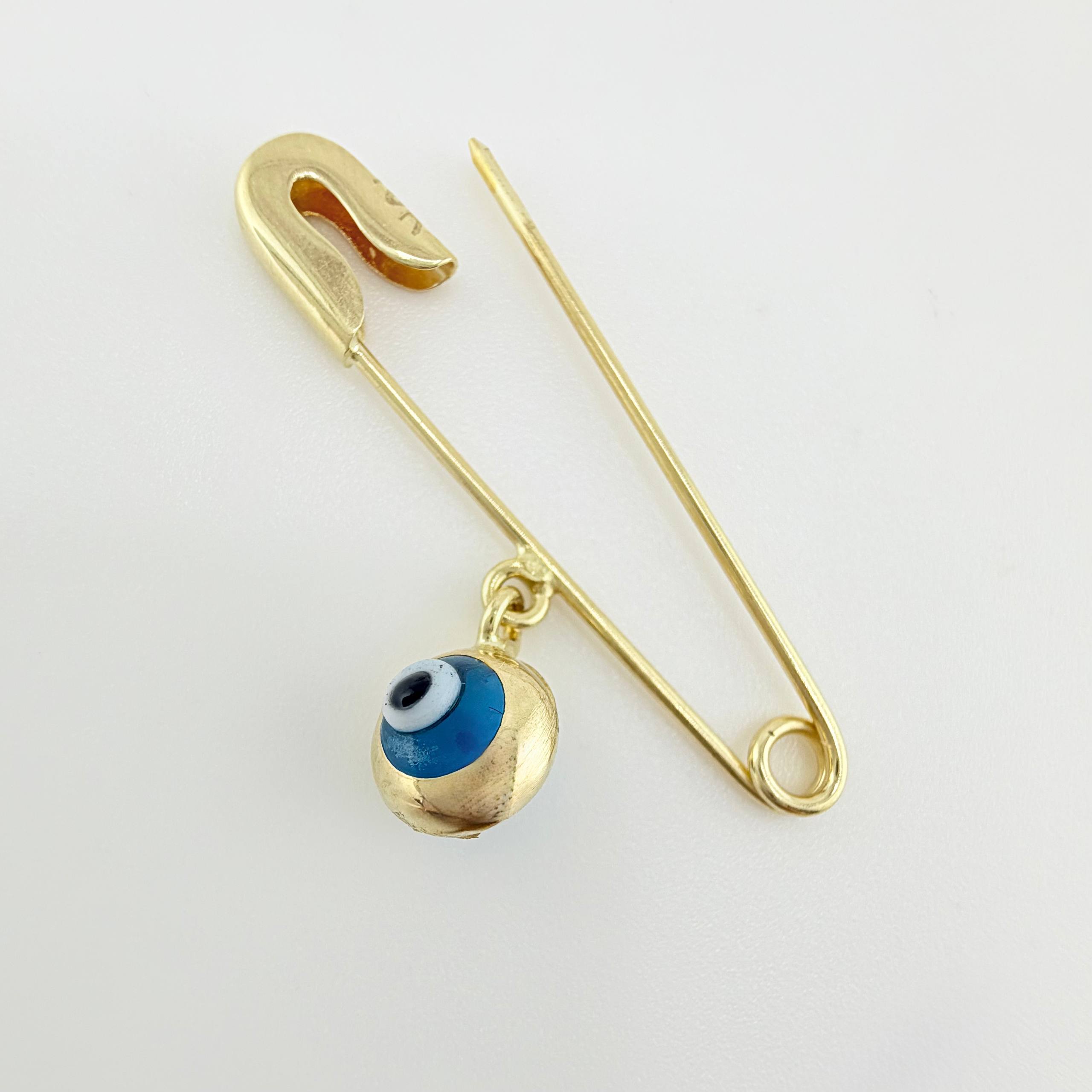 Dije Clip Ojo Turco 1gr / 1 1/4 in / Oro Amarillo +4 18K