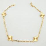 Pulso Cajón Trebol Doble Faz 2.65gr / 7 1/2 in / 8mm Oro Amarillo 18K ©