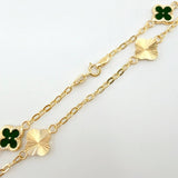 Pulso Cajón Trebol Doble Faz 2.65gr / 7 1/2 in / 8mm Oro Amarillo 18K ©