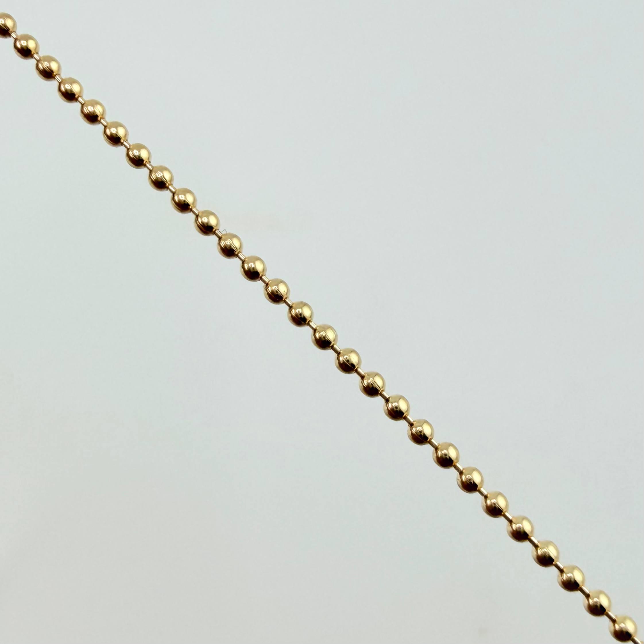 Cadena Militar 2.25gr / 19 3/4 in / 1mm Oro Amarillo +3 18K ©