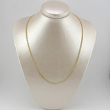 Cadena Cubana 5.05gr / 19 3/4 in / 3mm Dos Oros Amarillo Blanco +3 18K