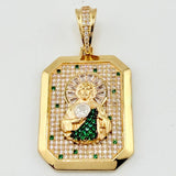 Dije San Judas 11.55gr / 1 3/4 in / Dos Oros Amarillo Blanco 18K ©