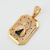 Dije San Judas 11.55gr / 1 3/4 in / Dos Oros Amarillo Blanco 18K ©