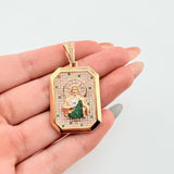 Dije San Judas 11.55gr / 1 3/4 in / Dos Oros Amarillo Blanco 18K ©