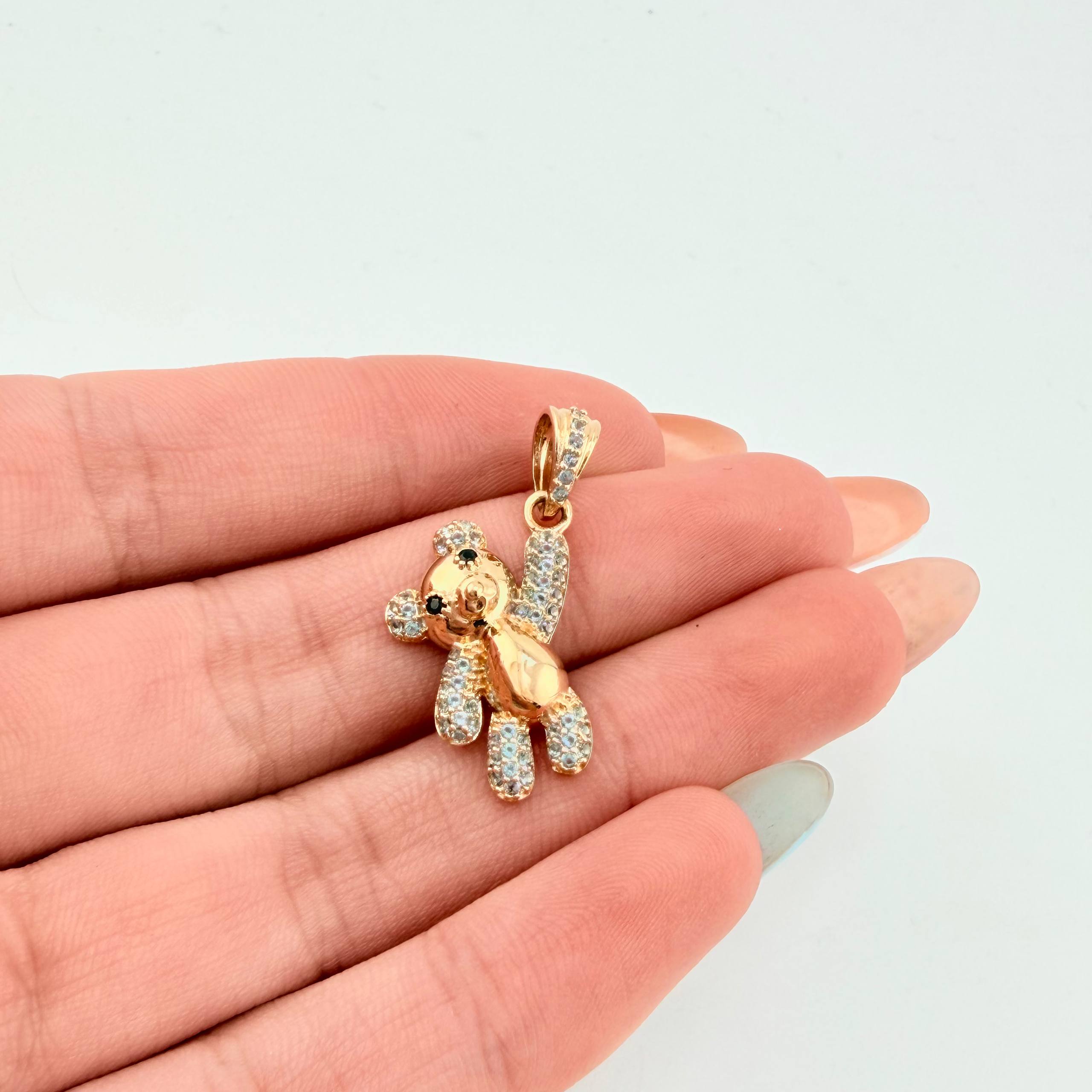 Dije Oso Mano Arriba 2.4gr / 1 in / Oro Amarillo 18K ©