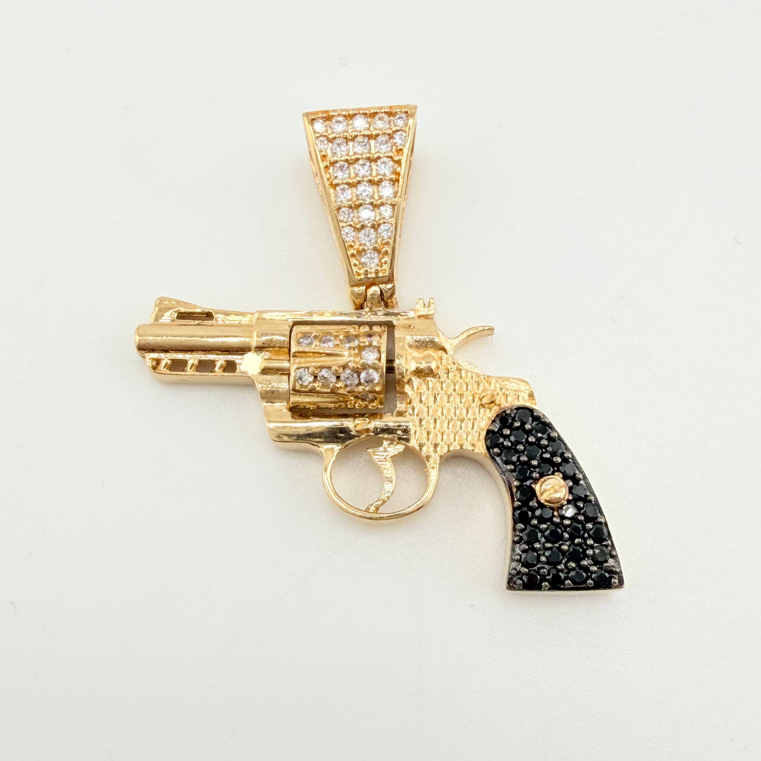 Dije Pistola Movil 3.95gr / 1 in / Oro Amarillo 18K ©