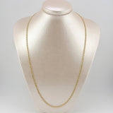 Cadena Cubana 6gr / 23 1/2 in / 3mm Dos Oros Amarillo Blanco +3 18K