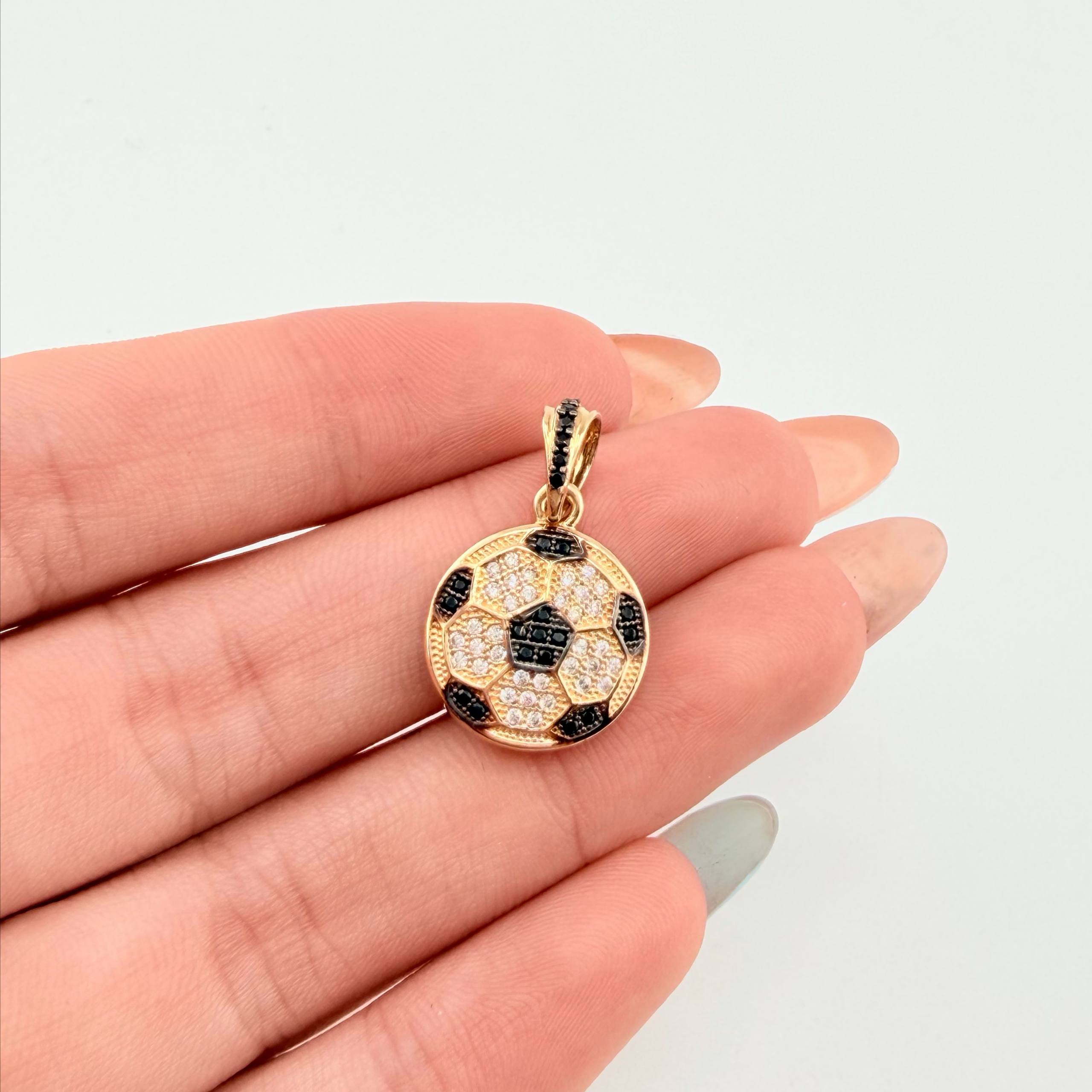 Dije Balon Futbol 2.8gr / 3/4 in / Oro Amarillo 18K