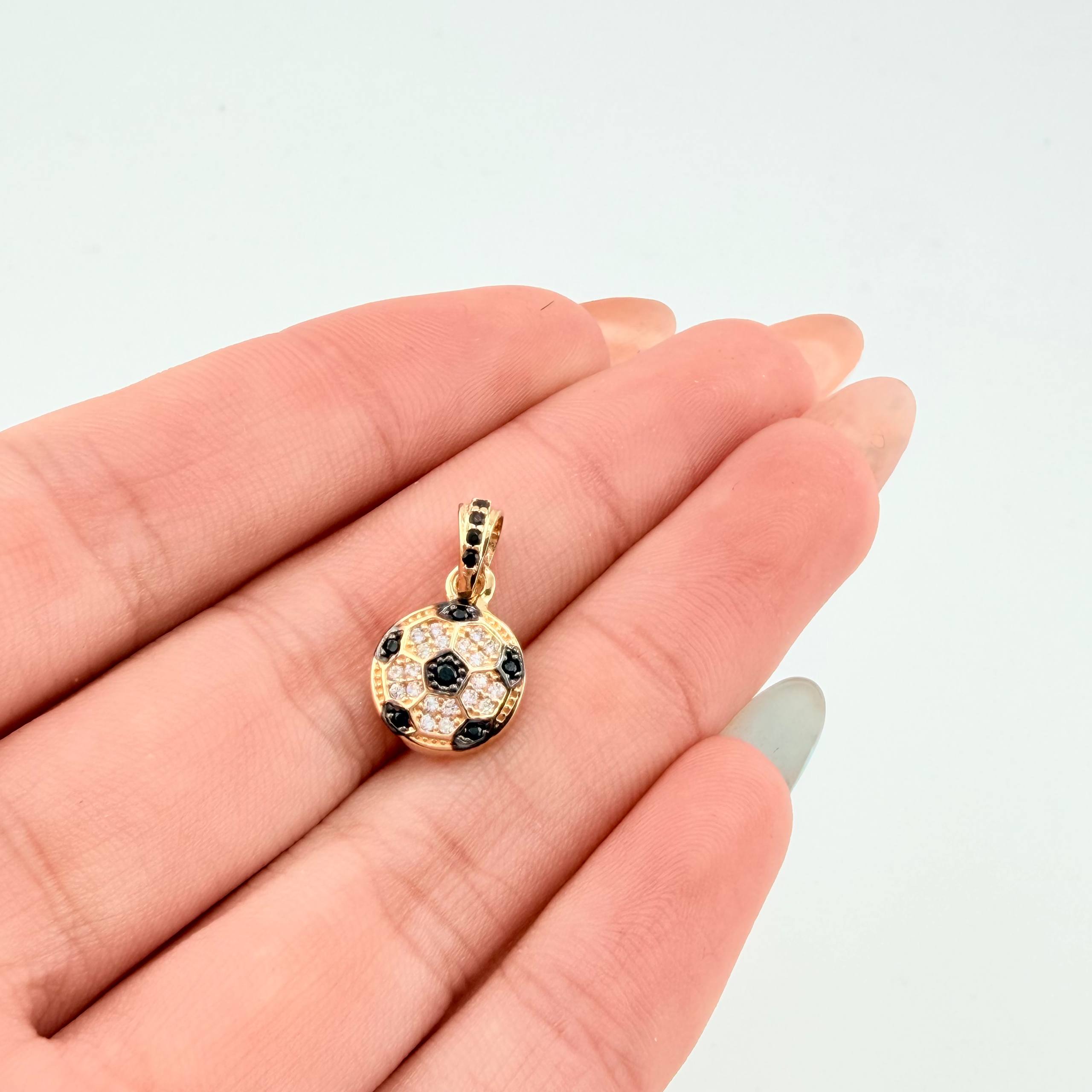 Dije Balon Futbol 1.55gr / 3/4 in / Oro Amarillo 18K